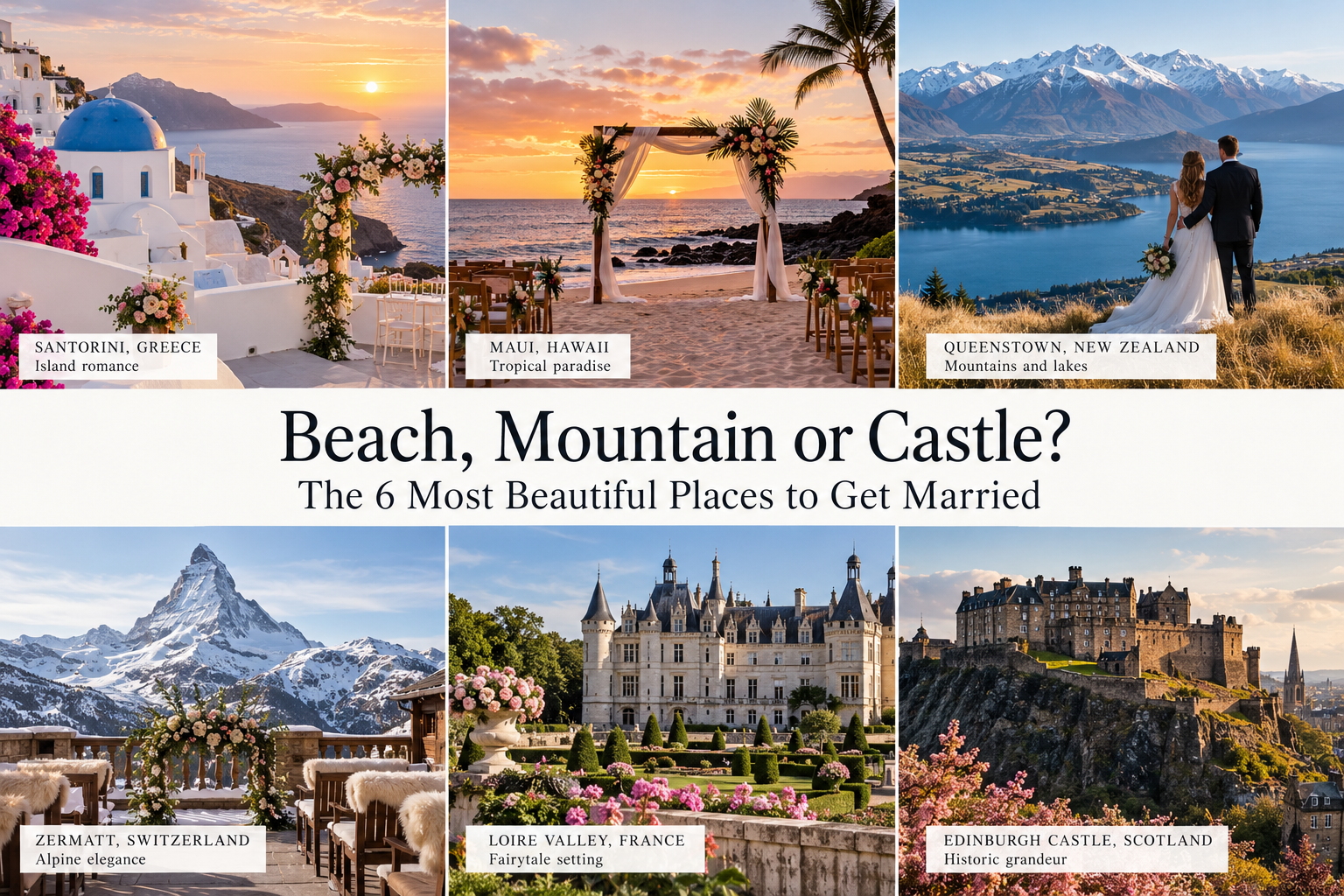 The 6 Most Beautiful Places to Get Married